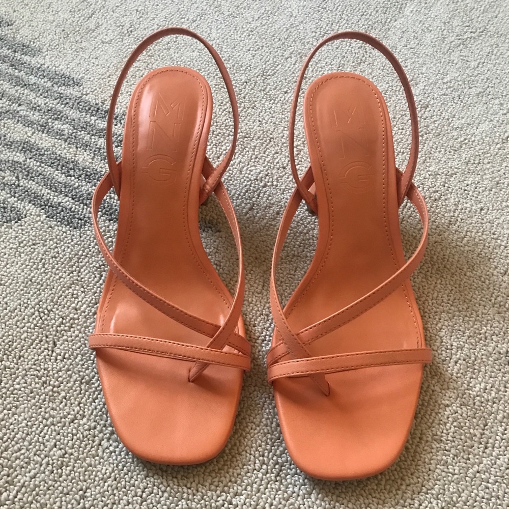 MANGO leather straps sandals